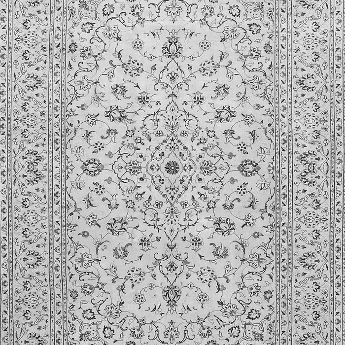 Serging Thickness of Machine Washable Medallion Gray Traditional Rug, wshtr4420gry