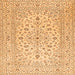 Serging Thickness of Medallion Orange Traditional Rug, tr4420org