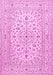 Medallion Pink Traditional Rug, tr4420pnk
