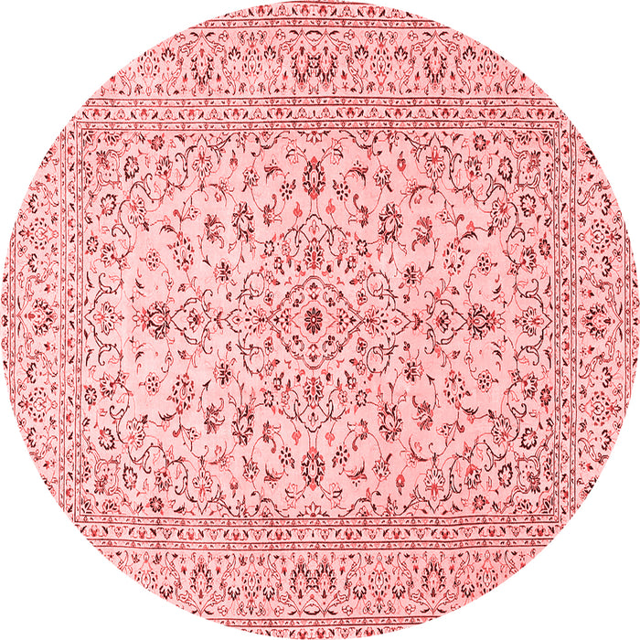 Machine Washable Medallion Red Traditional Rug, wshtr4420red
