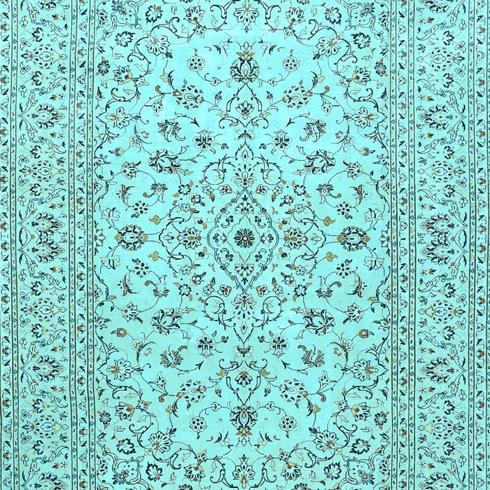 Medallion Light Blue Traditional Rug, tr4420lblu
