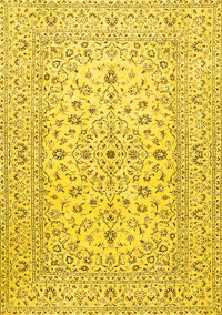 Medallion Yellow Traditional Rug, tr4420yw