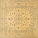 Square Medallion Brown Traditional Rug, tr4420brn