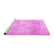 Sideview of Machine Washable Persian Pink Traditional Rug, wshtr4421pnk