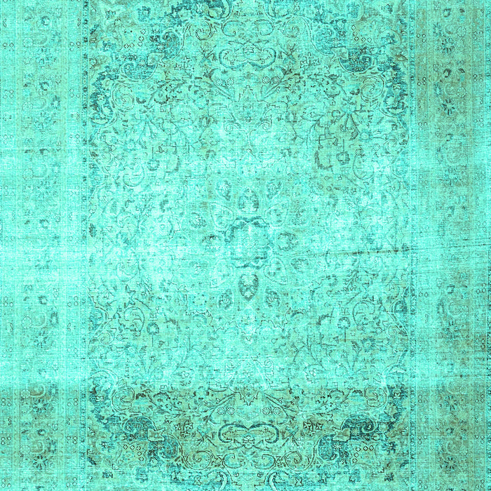 Machine Washable Persian Turquoise Traditional Area Rugs, wshtr4421turq