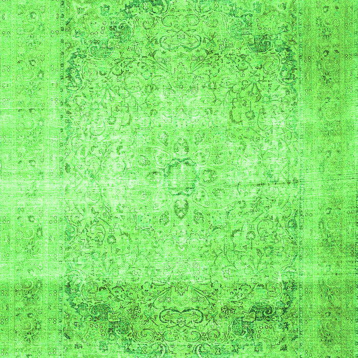 Serging Thickness of Machine Washable Persian Green Traditional Area Rugs, wshtr4421grn