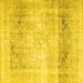 Square Persian Yellow Traditional Rug, tr4421yw