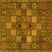 Square Persian Yellow Traditional Rug, tr4422yw