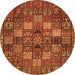 Machine Washable Persian Orange Traditional Area Rugs, wshtr4422org