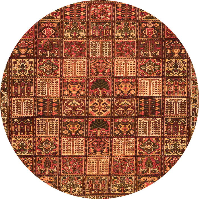 Square Persian Orange Traditional Rug, tr4422org