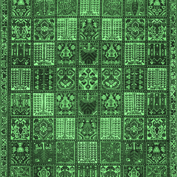 Machine Washable Persian Emerald Green Traditional Area Rugs, wshtr4422emgrn