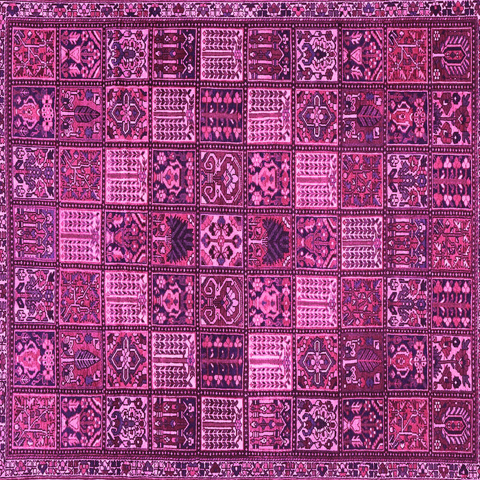 Square Machine Washable Persian Pink Traditional Rug, wshtr4422pnk