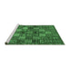 Sideview of Machine Washable Persian Emerald Green Traditional Area Rugs, wshtr4422emgrn