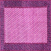 Square Machine Washable Persian Pink Traditional Rug, wshtr4423pnk