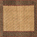 Square Persian Brown Traditional Rug, tr4423brn