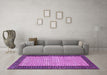 Machine Washable Persian Purple Traditional Area Rugs in a Living Room, wshtr4423pur