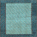 Square Machine Washable Persian Light Blue Traditional Rug, wshtr4423lblu