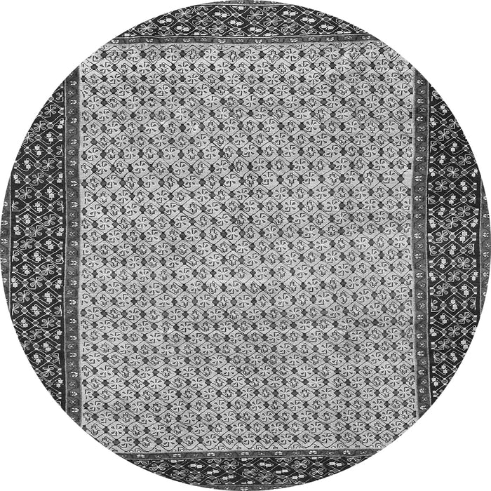 Machine Washable Persian Gray Traditional Rug, wshtr4423gry