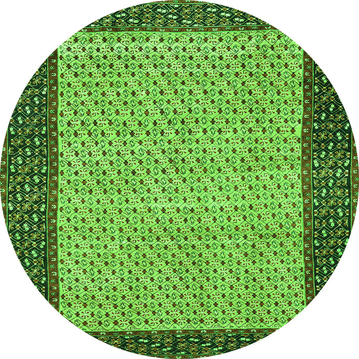 Machine Washable Persian Green Traditional Area Rugs, wshtr4423grn