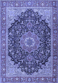 Medallion Blue Traditional Rug, tr4424blu