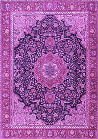 Medallion Purple Traditional Rug, tr4424pur