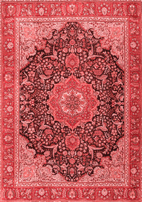 Medallion Red Traditional Rug, tr4424red