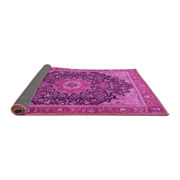 Sideview of Medallion Pink Traditional Rug, tr4424pnk