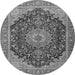 Square Medallion Gray Traditional Rug, tr4424gry