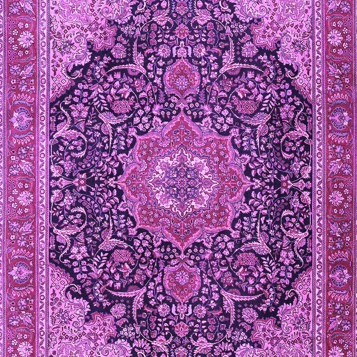 Machine Washable Medallion Purple Traditional Area Rugs, wshtr4424pur