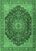 Medallion Emerald Green Traditional Rug, tr4424emgrn