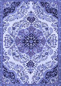 Medallion Blue Traditional Rug, tr4425blu