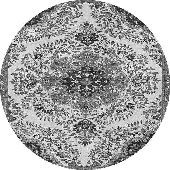 Square Medallion Gray Traditional Rug, tr4425gry