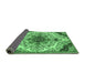 Sideview of Medallion Emerald Green Traditional Rug, tr4425emgrn