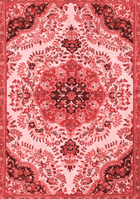 Medallion Red Traditional Rug, tr4425red