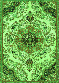 Medallion Green Traditional Rug, tr4425grn