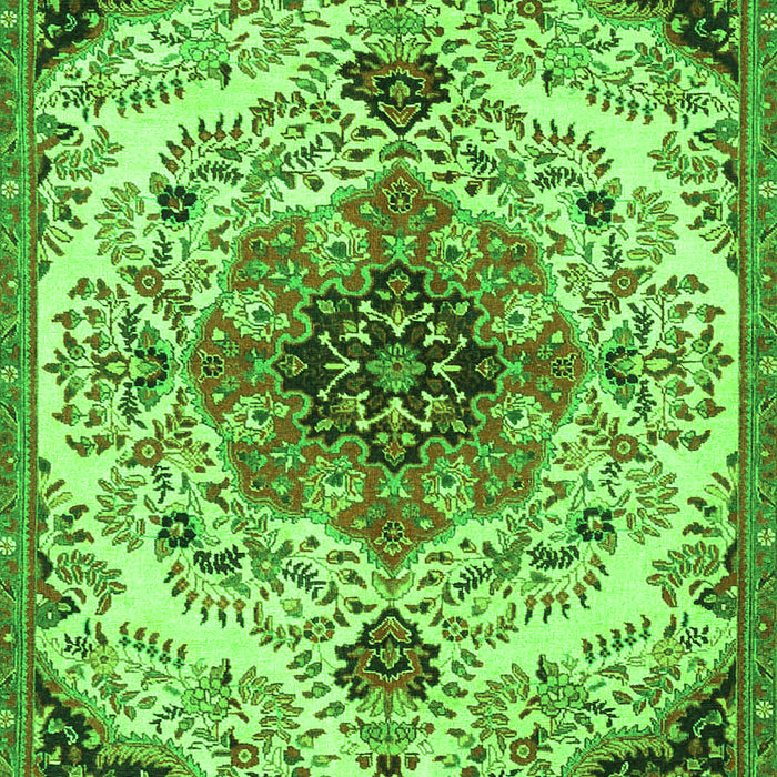 Medallion Green Traditional Rug, tr4425grn
