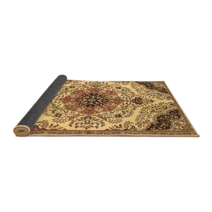 Sideview of Medallion Brown Traditional Rug, tr4425brn