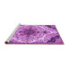 Sideview of Machine Washable Medallion Purple Traditional Area Rugs, wshtr4425pur