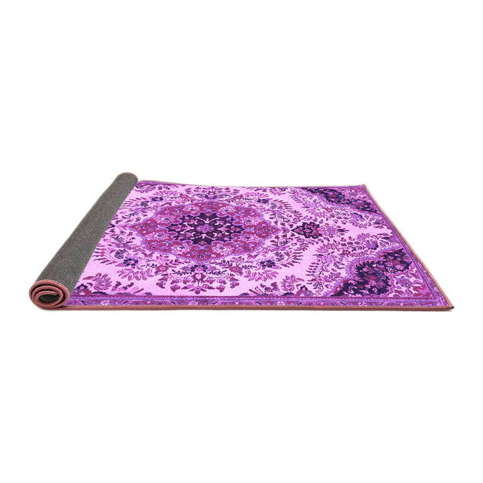 Sideview of Medallion Purple Traditional Rug, tr4425pur