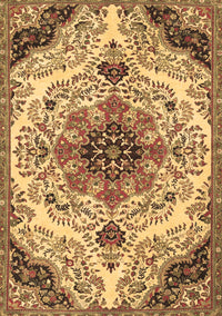 Medallion Brown Traditional Rug, tr4425brn