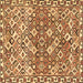 Square Machine Washable Persian Brown Traditional Rug, wshtr4426brn