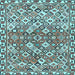 Square Persian Light Blue Traditional Rug, tr4426lblu