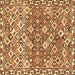 Square Persian Brown Traditional Rug, tr4426brn