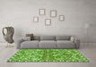 Machine Washable Persian Green Traditional Area Rugs in a Living Room,, wshtr4426grn