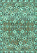 Machine Washable Persian Turquoise Traditional Area Rugs, wshtr4426turq