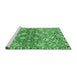 Sideview of Machine Washable Persian Emerald Green Traditional Area Rugs, wshtr4426emgrn