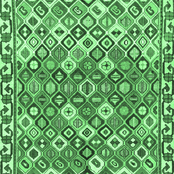 Machine Washable Persian Emerald Green Traditional Area Rugs, wshtr4426emgrn