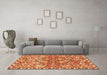 Machine Washable Persian Orange Traditional Area Rugs in a Living Room, wshtr4426org