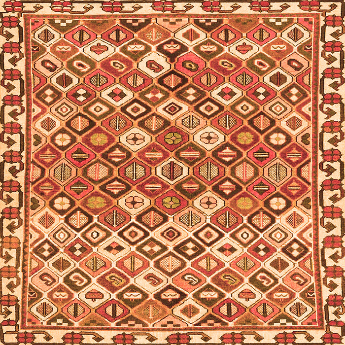 Serging Thickness of Persian Orange Traditional Rug, tr4426org