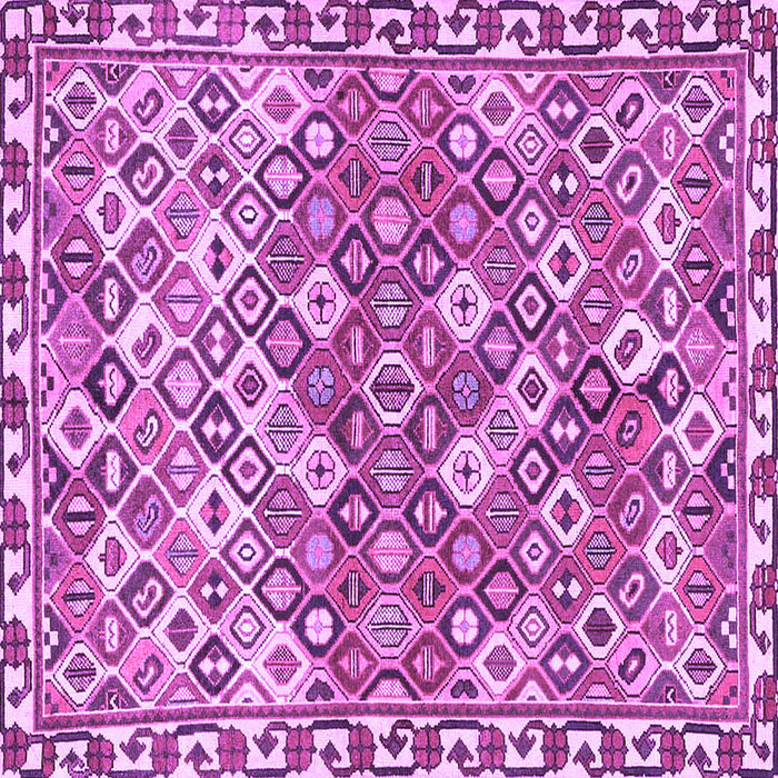 Square Machine Washable Persian Purple Traditional Area Rugs, wshtr4426pur
